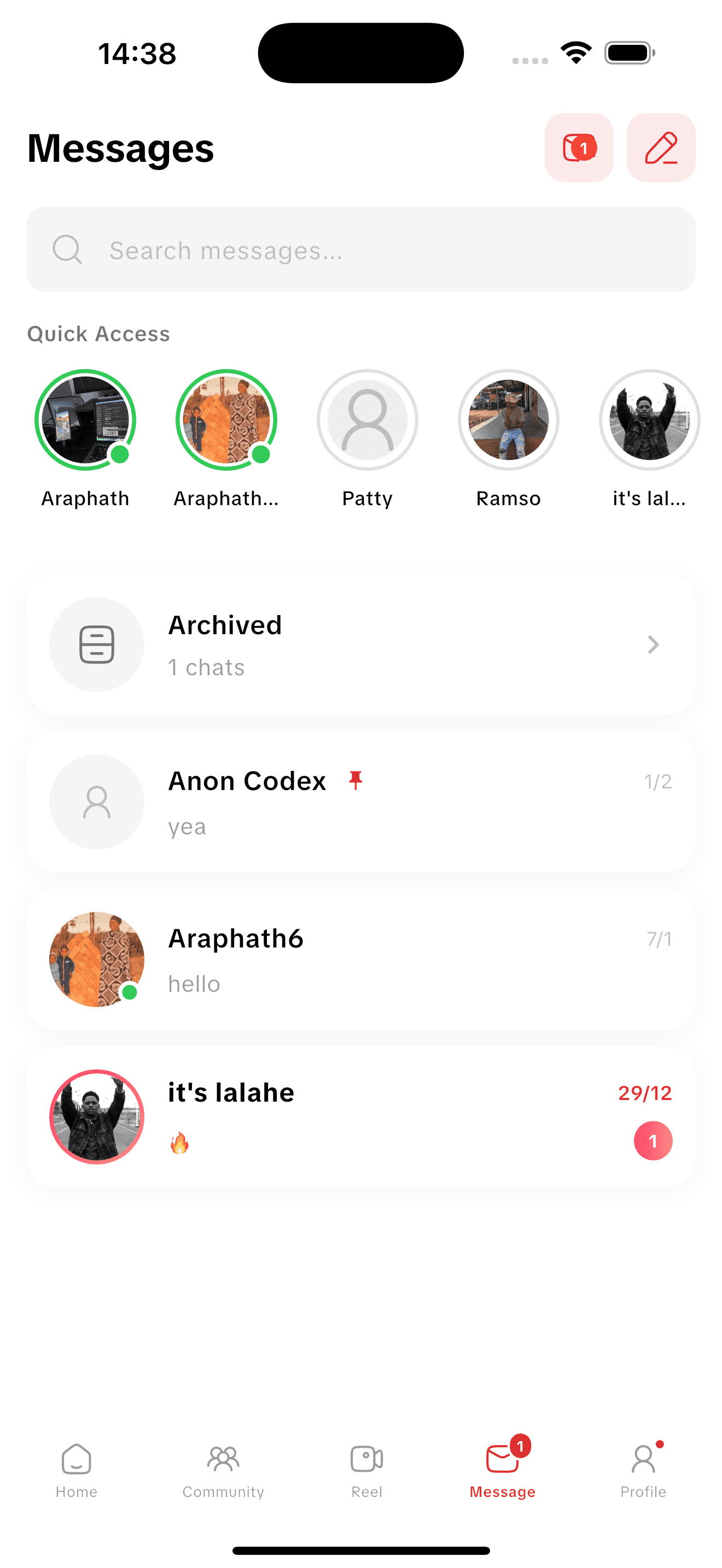 Messages Feed